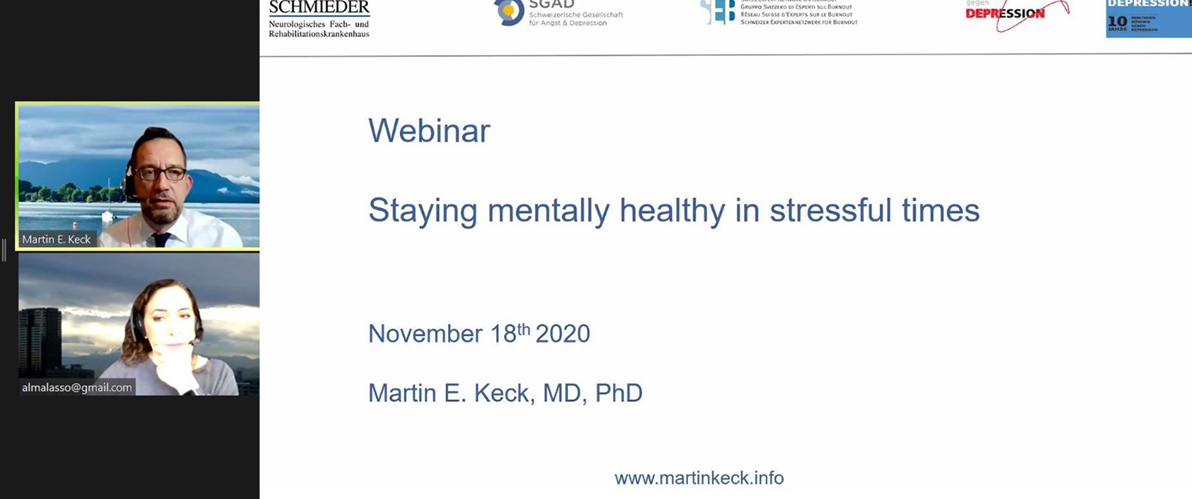 Webinar «Staying mentally healthy in stressful times»