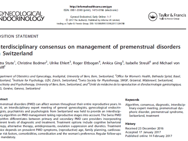 Interdisciplinary consensus on management of premenstrual disorders in Switzerland – a position statement