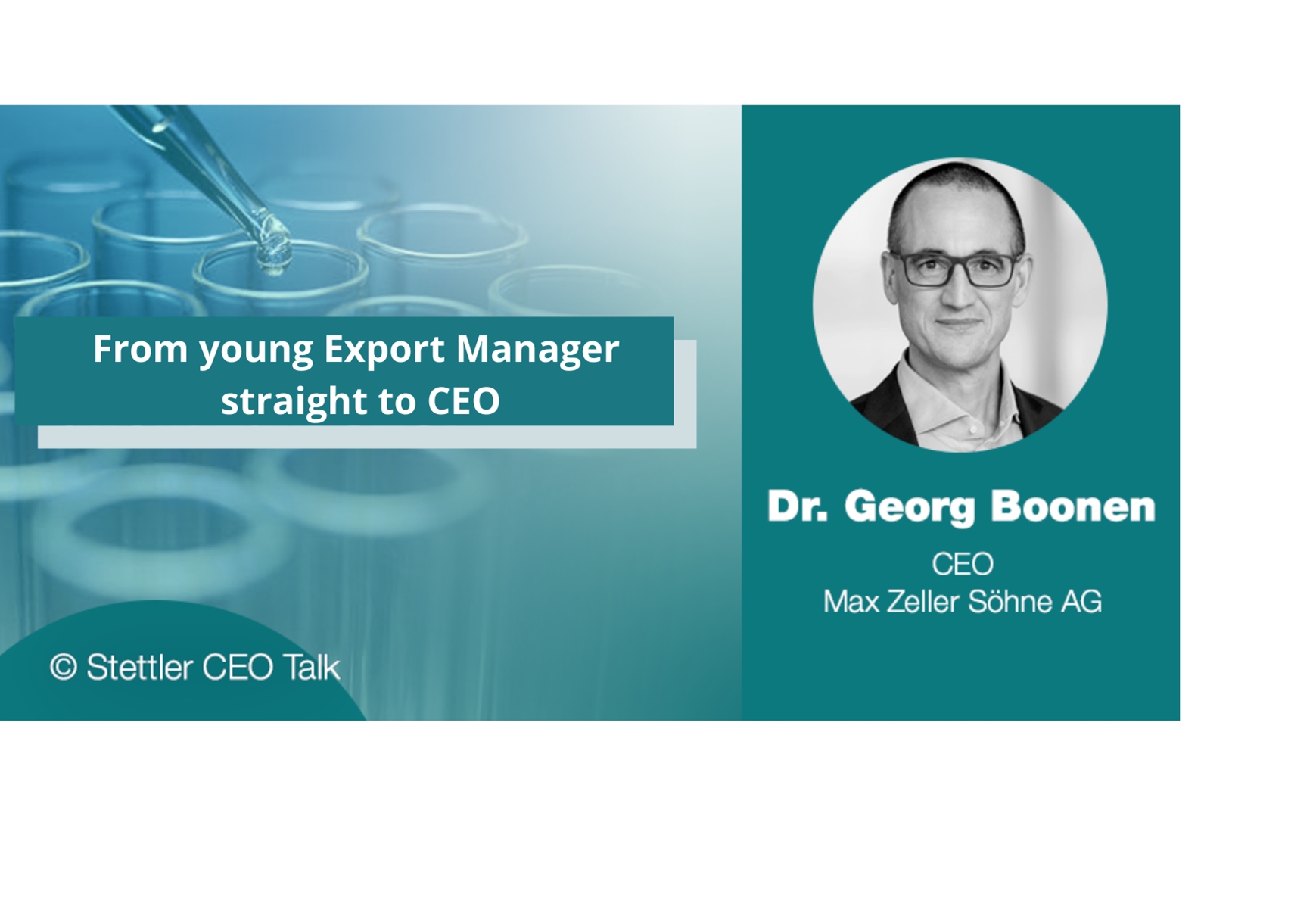 Georg Boonen: From young export manager straight to CEO